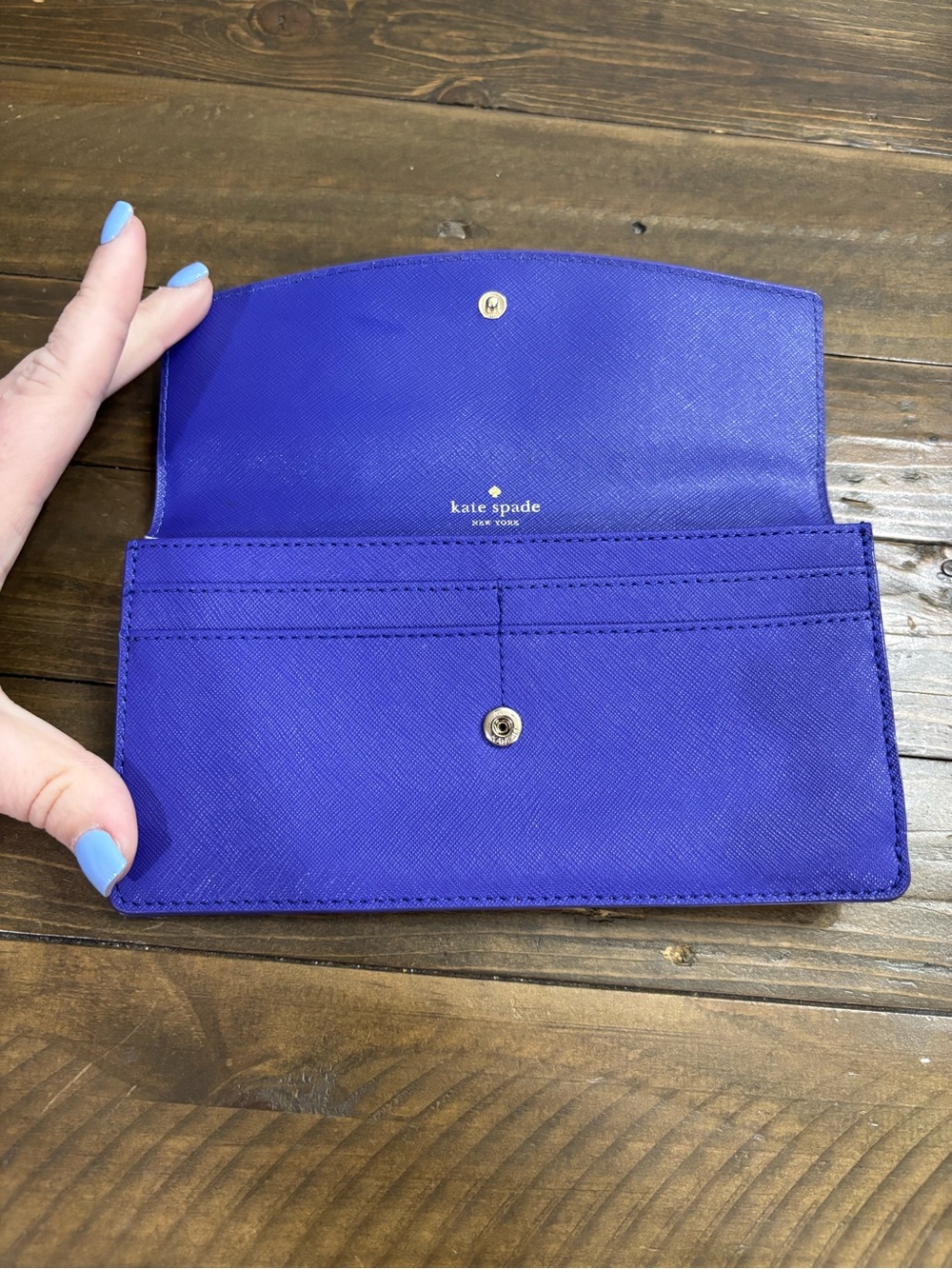 Kate Spade Liana Monster Purple Leather Wallet - Picture 7 of 13